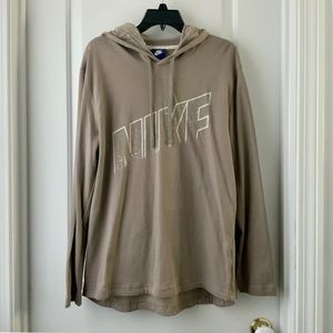 NIKE Rare Men's Tan Hoodie with Paint Splatter NWT